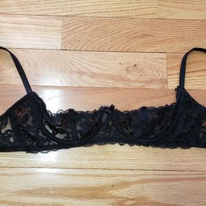 Sexy Black Half-Cup Bra